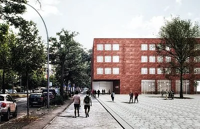 Frontansicht der Schule