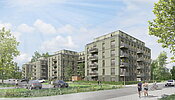 Visualisierung Neubau Huronseestraße © Ten Brinke