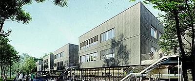 Außenansicht Gymnasium Erich-Kästner-Straße