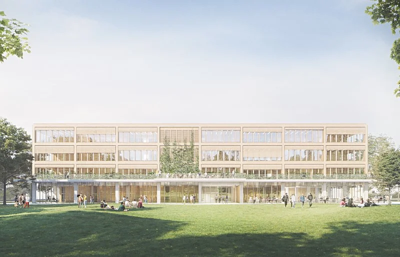 Gymnasium Erich-Kästner-Straße Visualisierung © Wulf Architekten