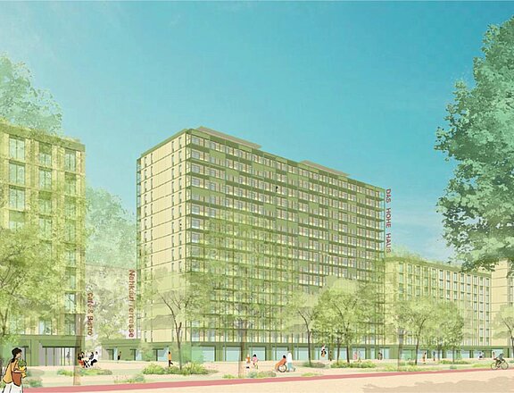 Visualisierung Außen © KNERER und LANG Architekten