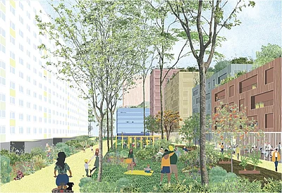 Visualisierung Außen © asp Architekten