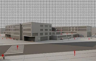 Frontansicht der Schule