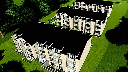 Visualisierung des Neubauprojekts auf dem Kirchsteig