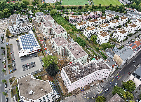Luftbild Wohnungsneubau Lückstraße in Berlin-Lichtenberg © Howoge Markus Bachmann
