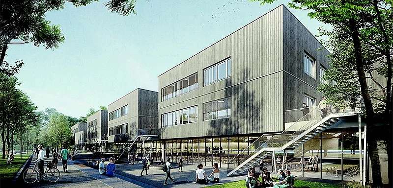 Außenansicht Gymnasium Erich-Kästner-Straße