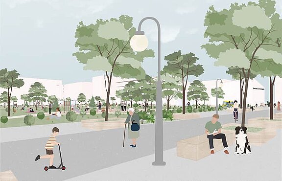Visualisierung © ​​​​​​​​​​​​​​Technische Universität Berlin, Labor für Integrative Architektur (LIA)