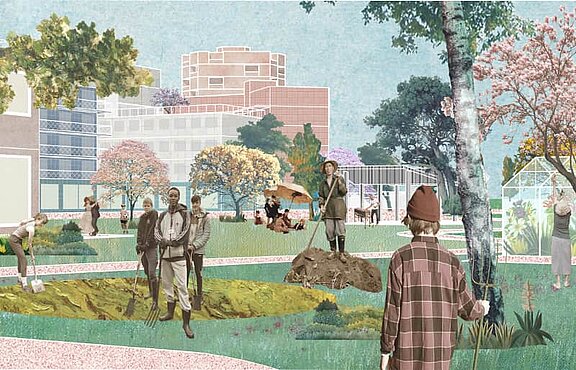 Visualisierung © ​​​​​​​Technische Universität Berlin, Labor für Integrative Architektur (LIA)