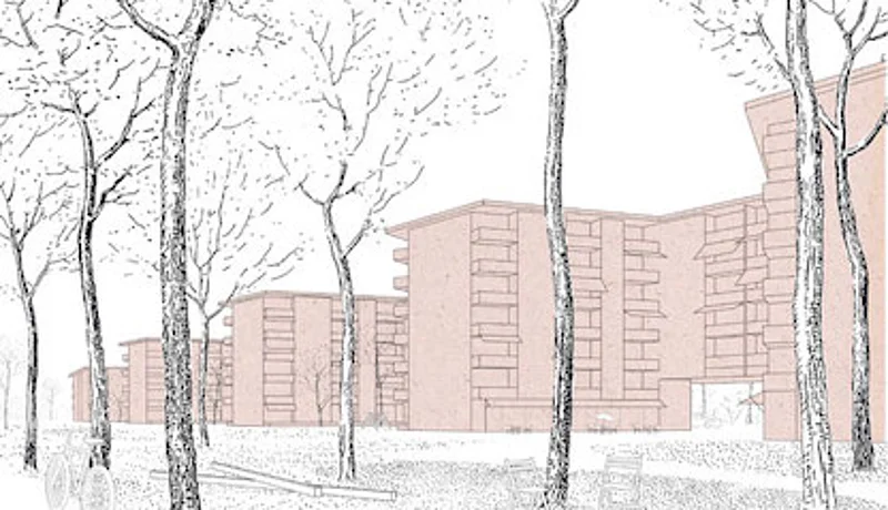 Skizze des Neubauprojekts an der Detlevstraße