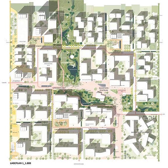 Lageplan des Bauprojekts