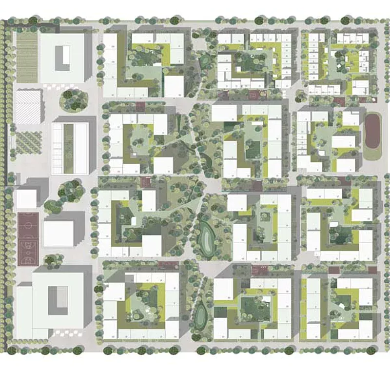 Lageplan des Bauprojekts