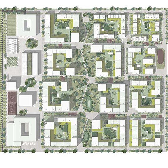 Lageplan des Bauprojekts