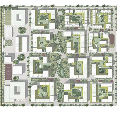Lageplan des Bauprojekts