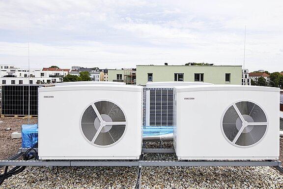 Wärmepumpe auf dem Dach Lückstraße