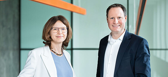 Die Geschäftsführung der HOWOGE - Katharina Greis und Ulrich Schiller