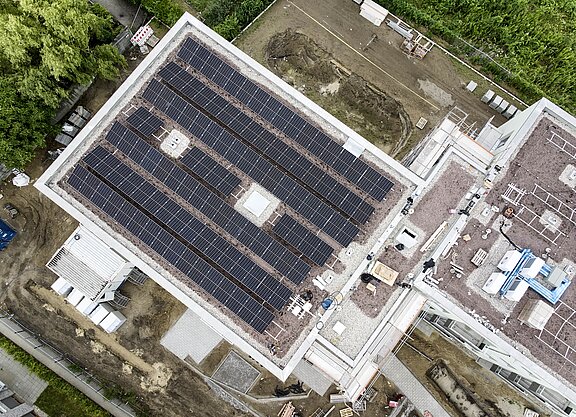 Luftbild Dach-Solaranlage Lückstraße