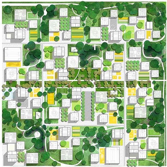 Lageplan des Bauprojekts