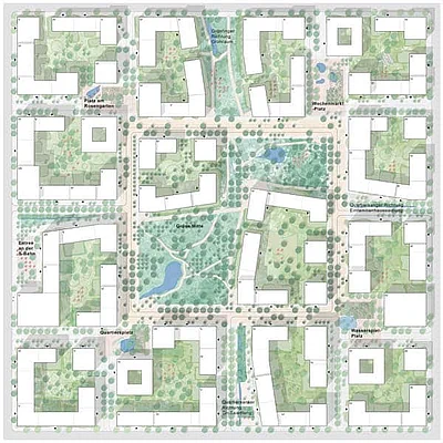Lageplan des Bauprojekts