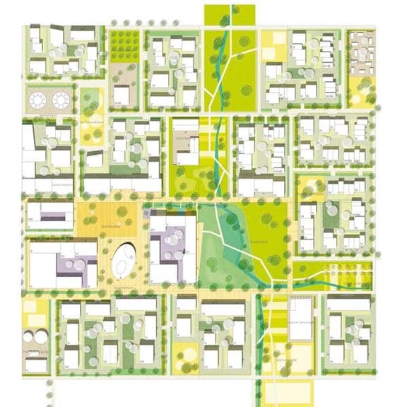 Lageplan des Bauprojekts