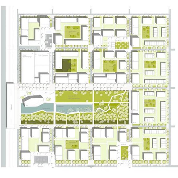 Lageplan des Bauprojekts