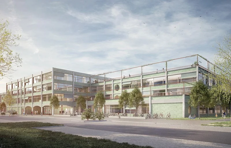 Gymnasium Erich-Kästner-Straße Visualisierung © Sander Hofrichter
