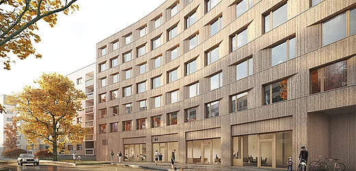 Visualisierung Mahlower Straße Straßenseite © Zoomarchitekten