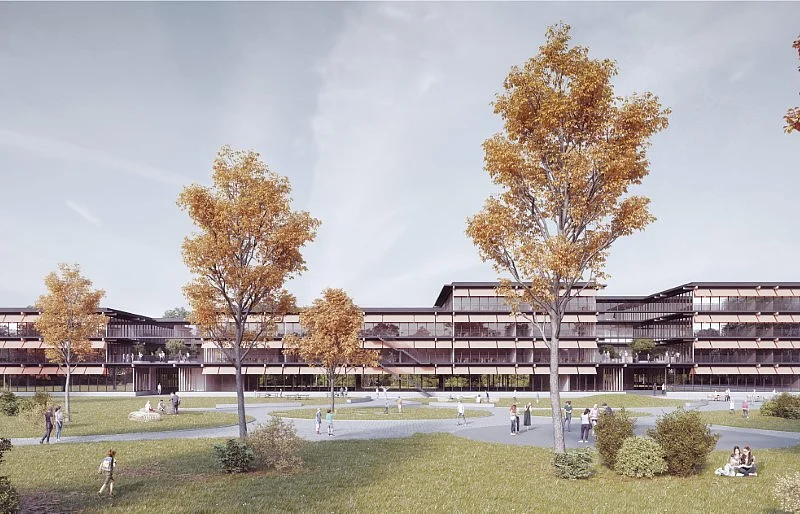 Gymnasium Erich-Kästner-Straße Visualisierung © AFF