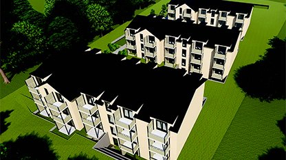 Bild – Visualisierung des Neubauprojekts auf dem Kirchsteig