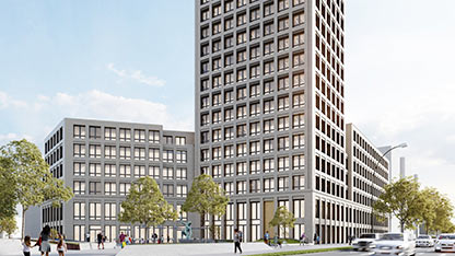 Bild – 3D Render des Bauprojekts in der Frankfurter Allee.