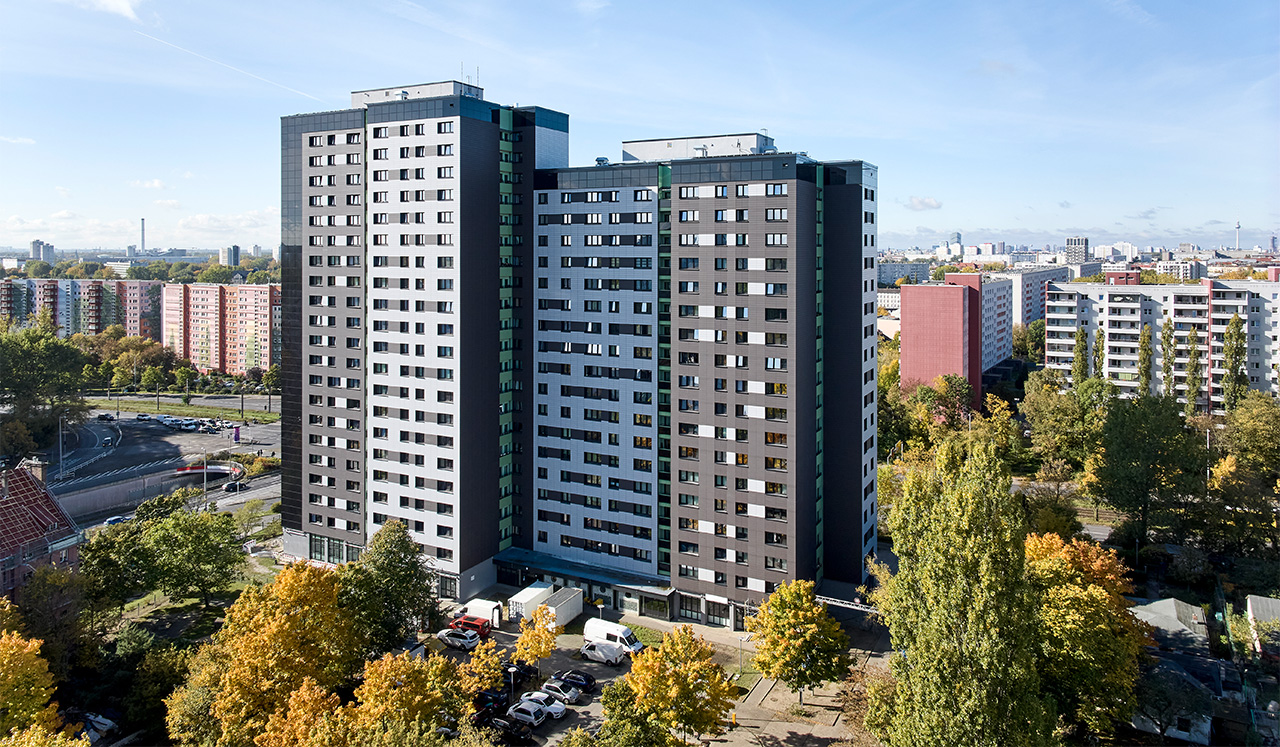 Blick auf die Rinstraße