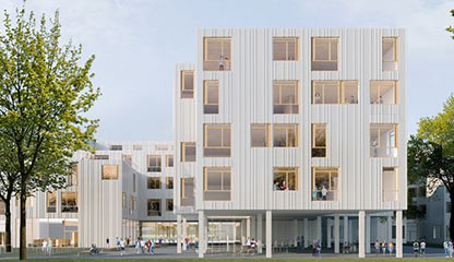 Bild – 3D Render des Bauprojekts Allee der Kosmonauten