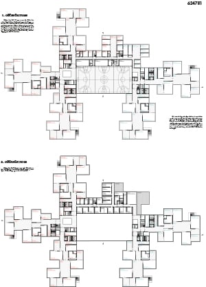 Grundrisse des Bauplans für die Allee der Kosmonauten