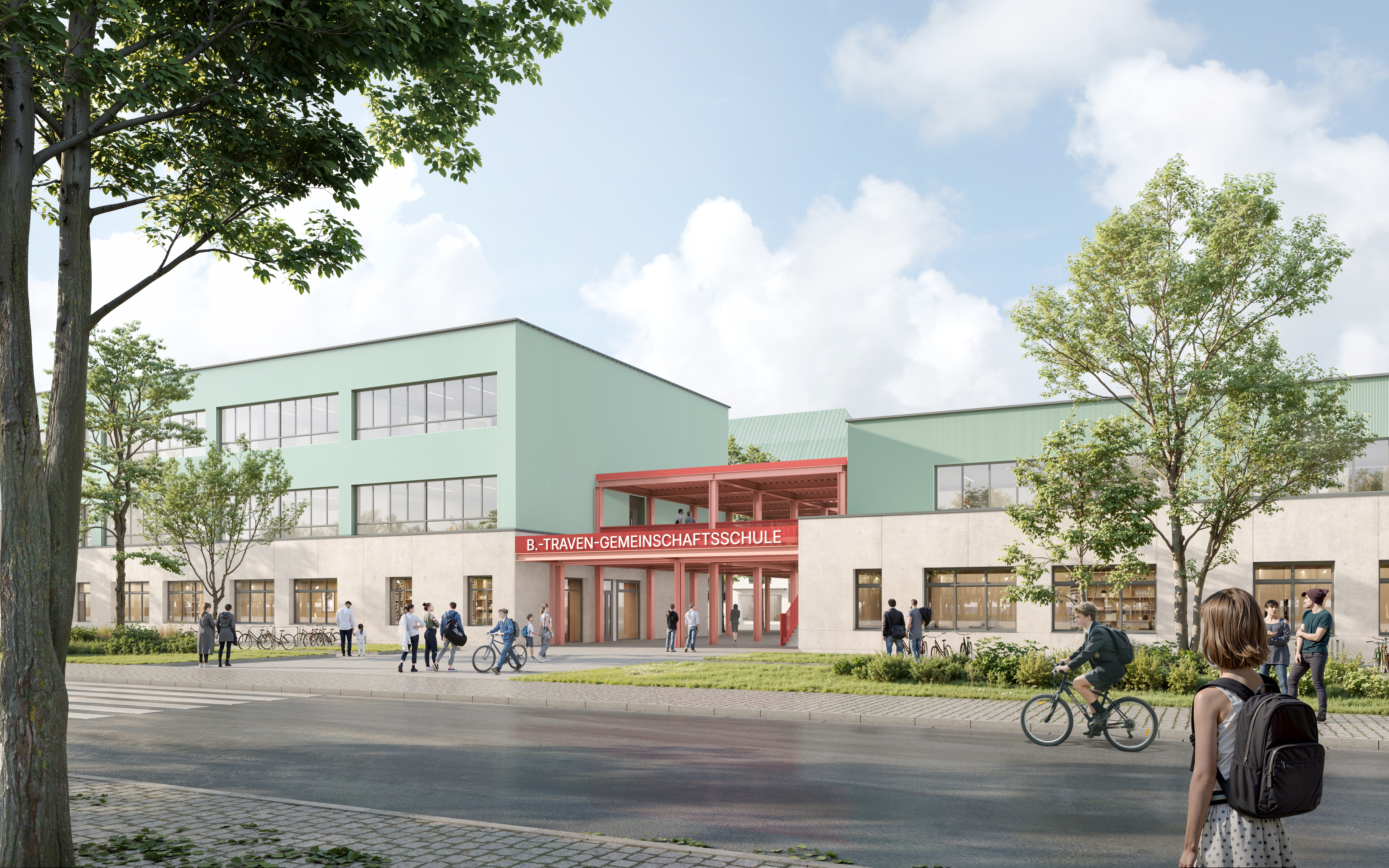 3D-Visualisierung, Außenansicht von Neubau