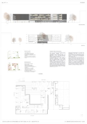 Konzept des Schulgebäudes Präsentationsblatt 4