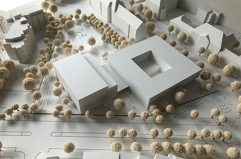 Bild – DGI Bauwerk Gesellschaft von Architekten mbH Modell Ansicht 3