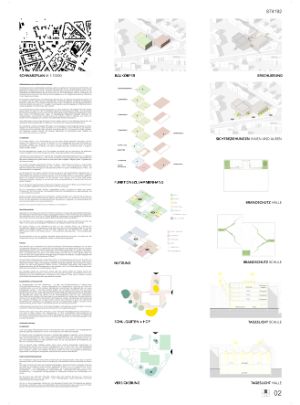 Konzept des Schulgebäudes Präsentationsblatt 2