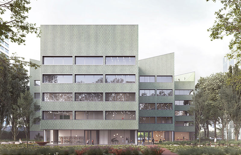 Heinrich-Hertz-Gymnasium Visualisierung Außenansicht