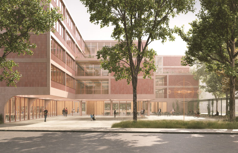 Heinrich-Hertz-Gymnasium Visualisierung Außenansicht