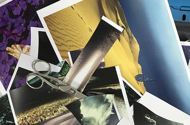 Fotos und eine Schere
