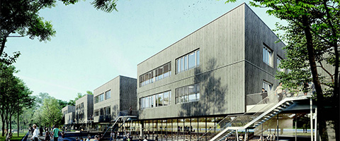 Außenansicht Gymnasium Erich-Kästner-Straße