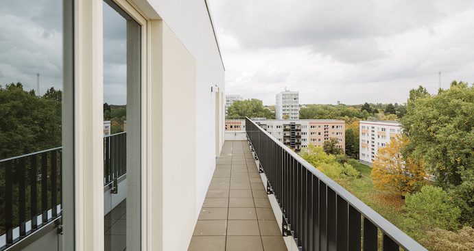 Blick vom Dach der Franz-Schmidt-Straße.