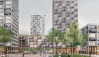 Bild – 3D Render von Neubauten